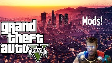 Thor In GTAV!!!! (Mod Showcase, Beware of Lightning)