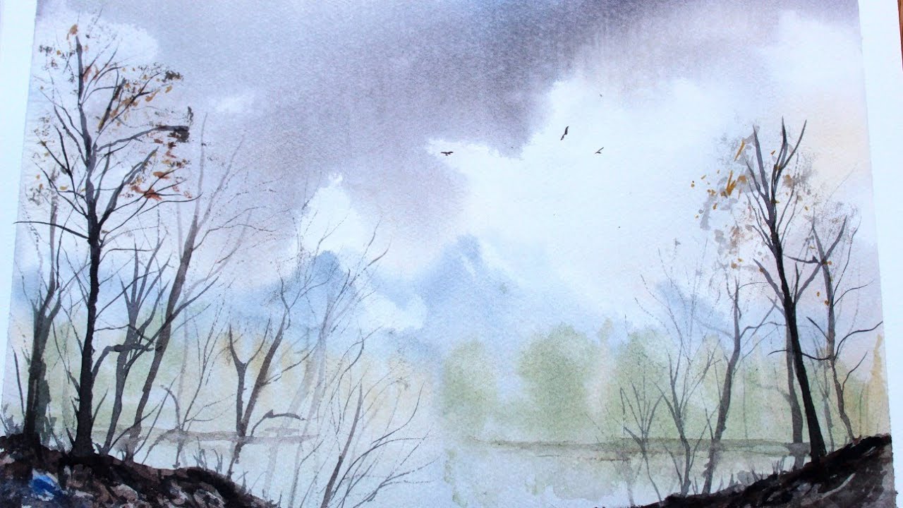 Easy watercolour painting using the hake brush YouTube