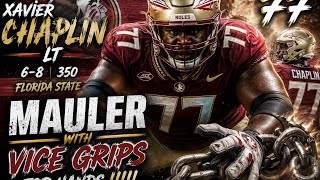 Xavier Chaplin 6-8 350 LT Florida State. #nfldraft #mockdraft