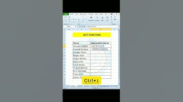 Abbrevation in Excel | LEFT function #shortsfeed #shorts#excel #swayamcomputers
