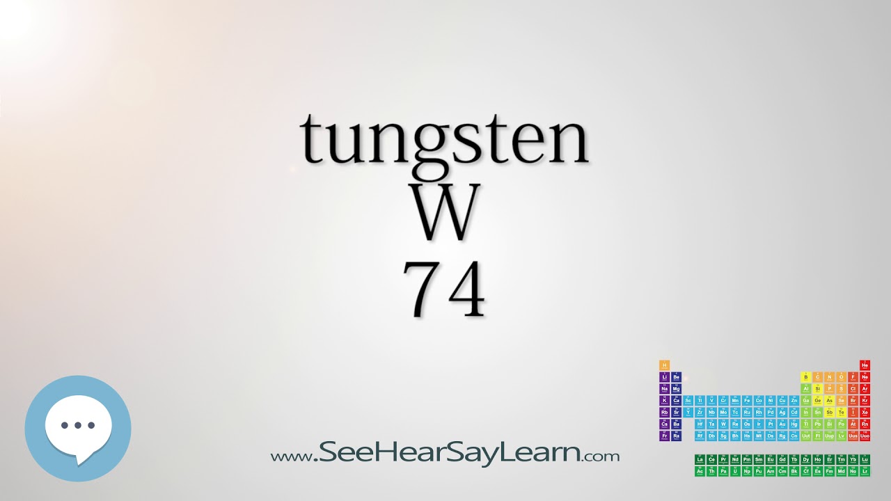 tungsten - Periodic Table of Elements ⛏🔊 - YouTube