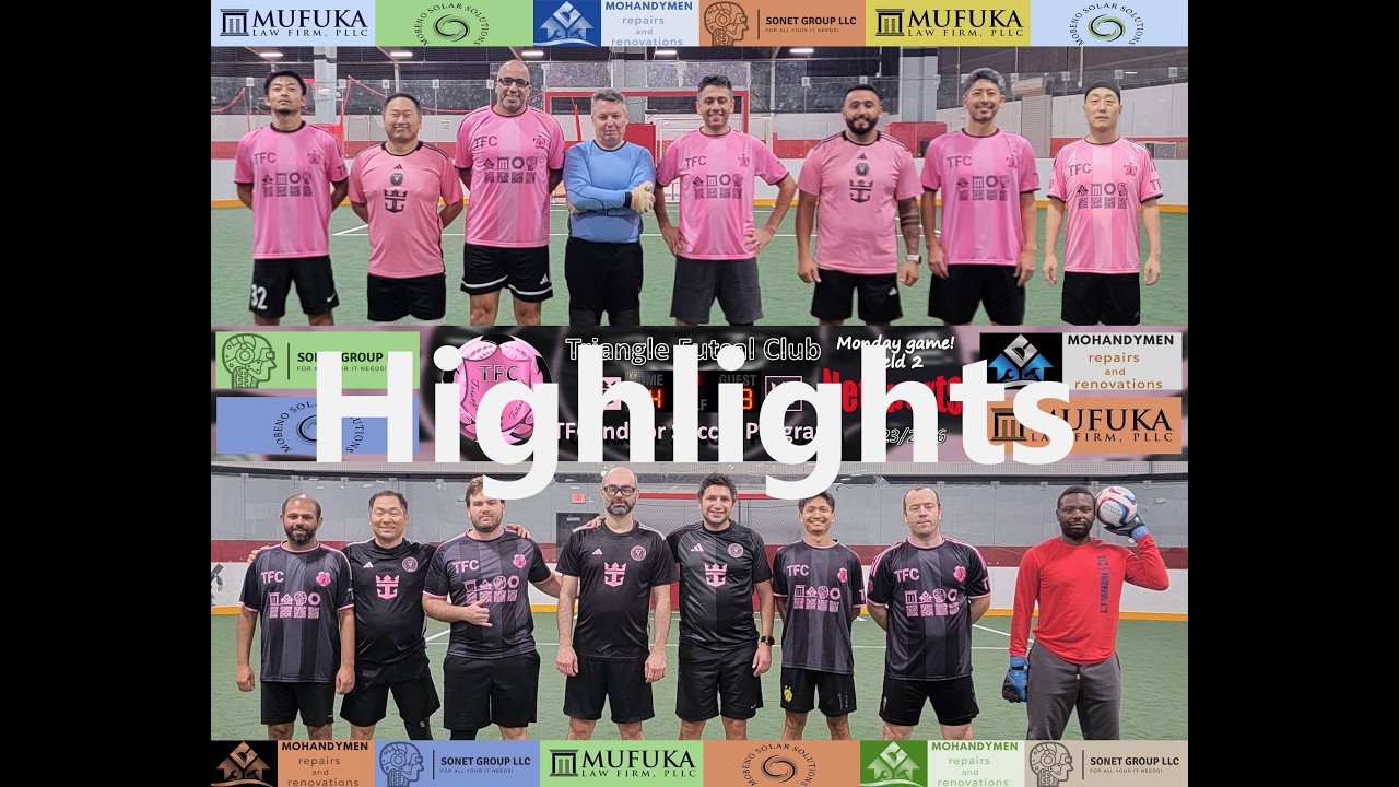2/23/2026 Monday 10:30pm - Triangle Futsal Club (TFC) - 7v7 indoor soccer, field 2 (Ext. Highlights)