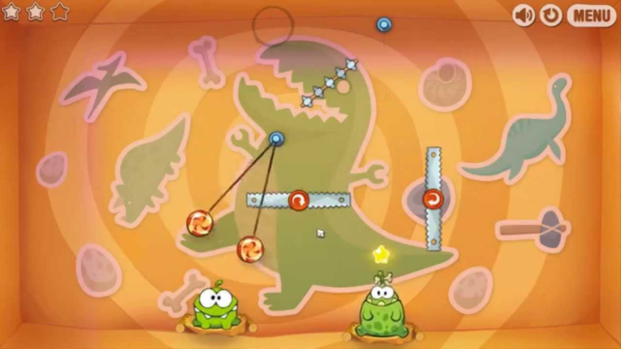 Cut the Rope: Time Travel -- Level 6-5 [The Stone Age] Walkthrough 