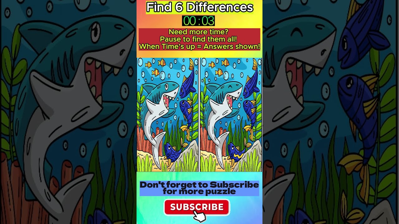 Only The Smartest Eyes Can Find All 6 Differences Spotthedifferencegame Funforallages Puzzle