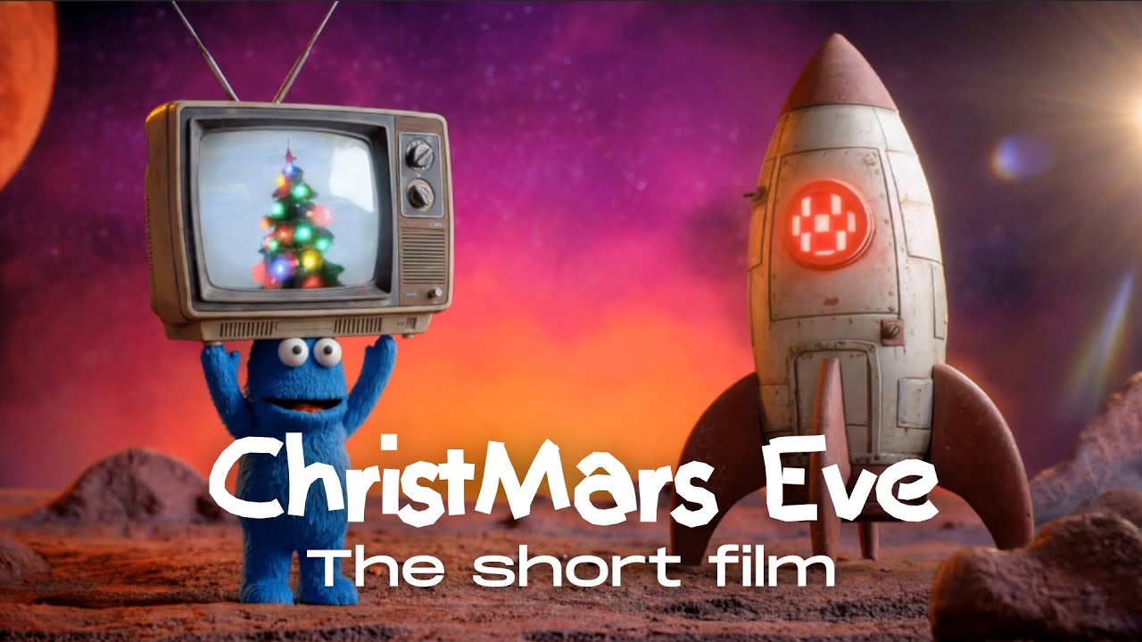 Zorp and Rusty, characters from Keith Zhang’s short ChristMars Eve