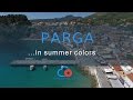 Parga from a Drone in summer colors
