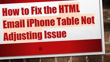 How to Fix the HTML Email iPhone Table Not Adjusting Issue