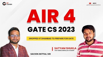 Satyam Shukla  AIR 4 |  Cracked GATE in 3rd attempt | Story to listen | Test Series Enrolled Student