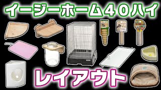 デグーを飼おうとしている/飼い主向け！イージーホーム40ハイのレイアウト【デグー】