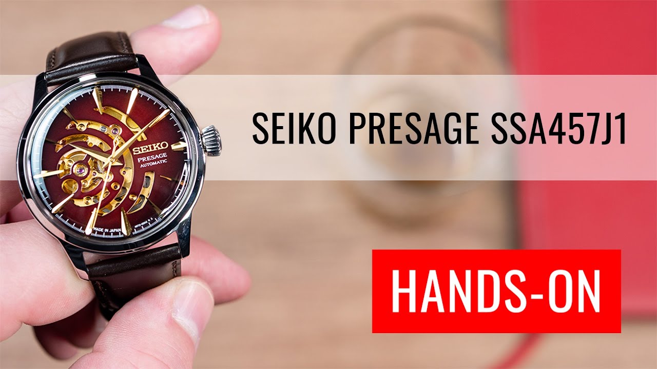 HANDS-ON: Seiko Presage Automatic SSA457J1 Cocktail Time Red Brick Limited  Edition 5000pcs - YouTube