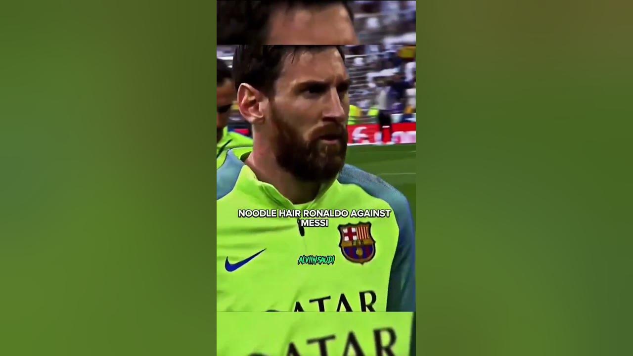 Messi Showing Noodle hair Ronaldo levelsshorts YouTube