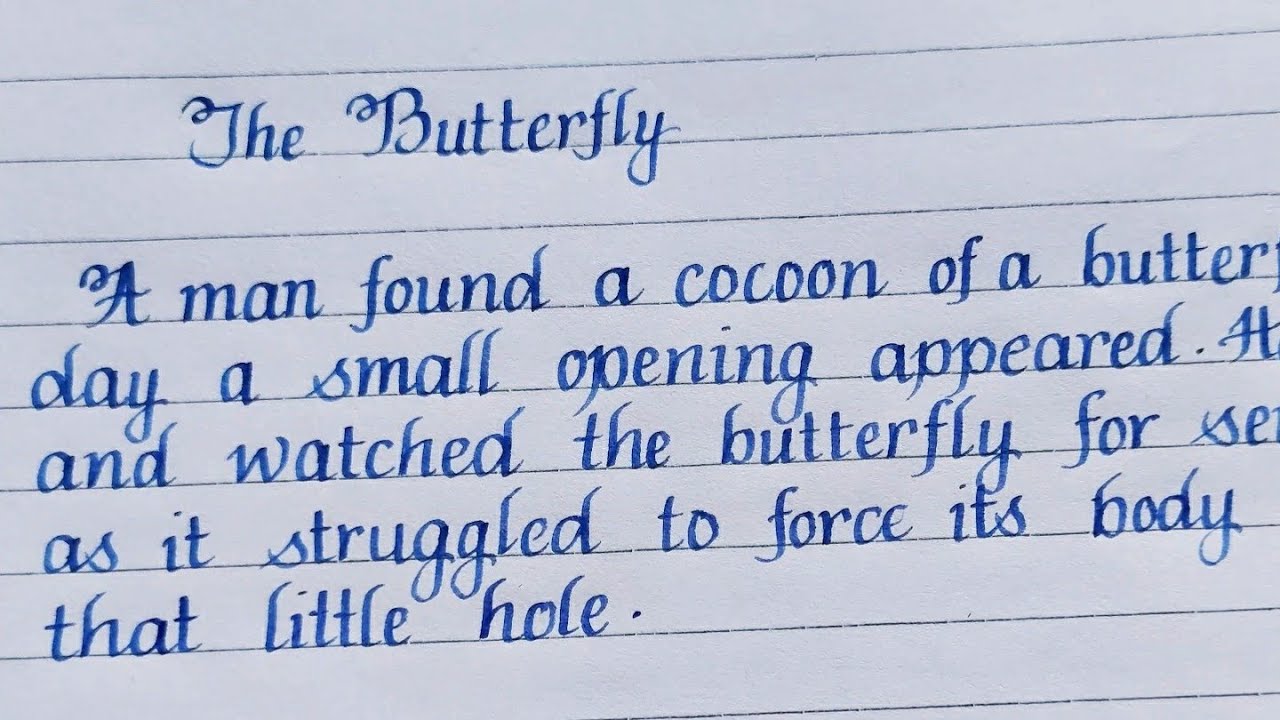 Moral story : The Butterfly | story writing | writing | English ...