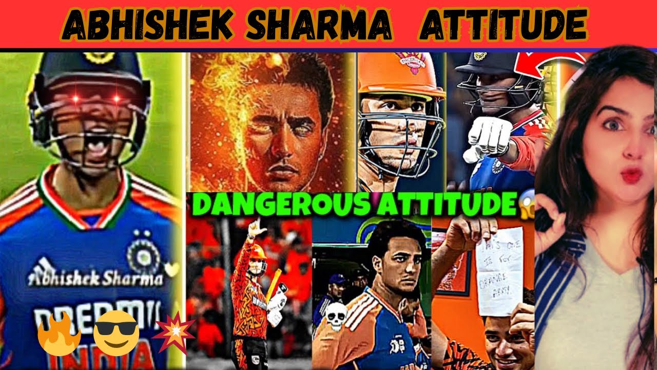 Abhishek Sharma Attitude Reaction 😎 Powerful Batting & Style | Cricket Reaction 2026s