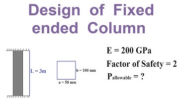 Design of Fixed ended Column || Example Solved