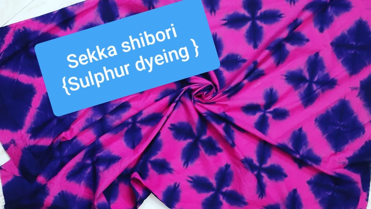 Sekka shibori tutorial-18: How to Tie Dye a colored fabric। রঙিন কাপড়ে টাই ডাই পদ্ধতি। Sulfur dyeing