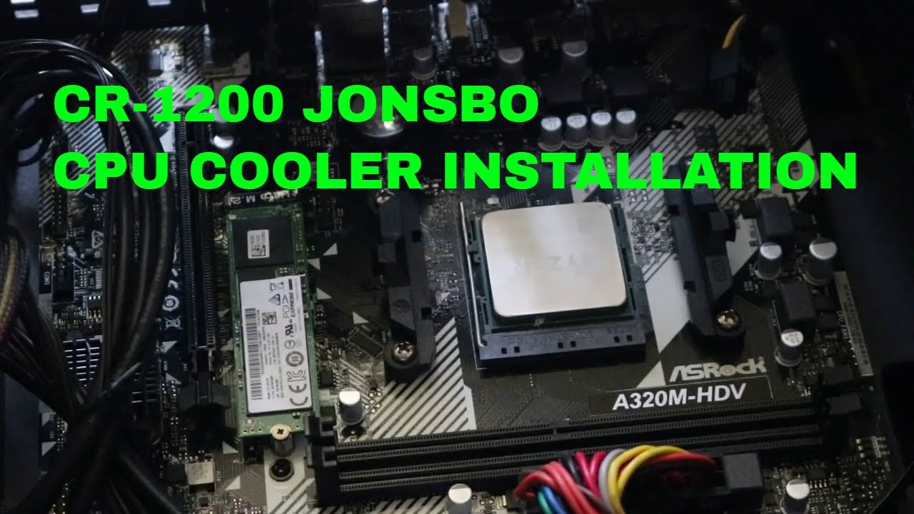 CR-1200 JONSBO CPU COOLER INSTALLATION AMD MOTHERBOARD - YouTube