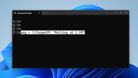 Send Message over the network with CMD