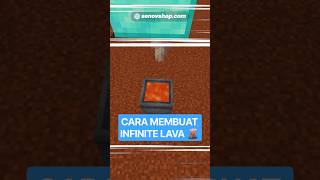 Cara membuat infinite lava 🌋 #minecraft #minecraftindonesia #senovshop