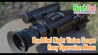 BushOwl Night Vision Scope Infrared Camera NV009 Button Definition and Menu Operation NV075