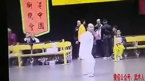 六合螳螂拳名家张道锦先生在香港第六届世界功夫群英会表演的六合螳螂拳