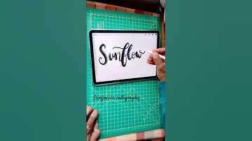 Sunflower calligraphy #digitalart #handlettering #calligraphy #art