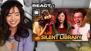 Pokimane reacts to OFFLINETV SILENT LIBRARY