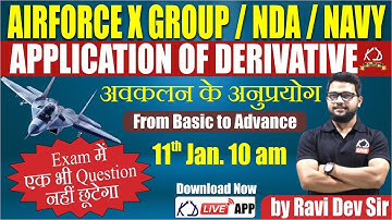 Derivative Class for NDA/AIRFORCE X GROUP/NAVY | Complete chapter smart approach | By Ravi Dev Sir