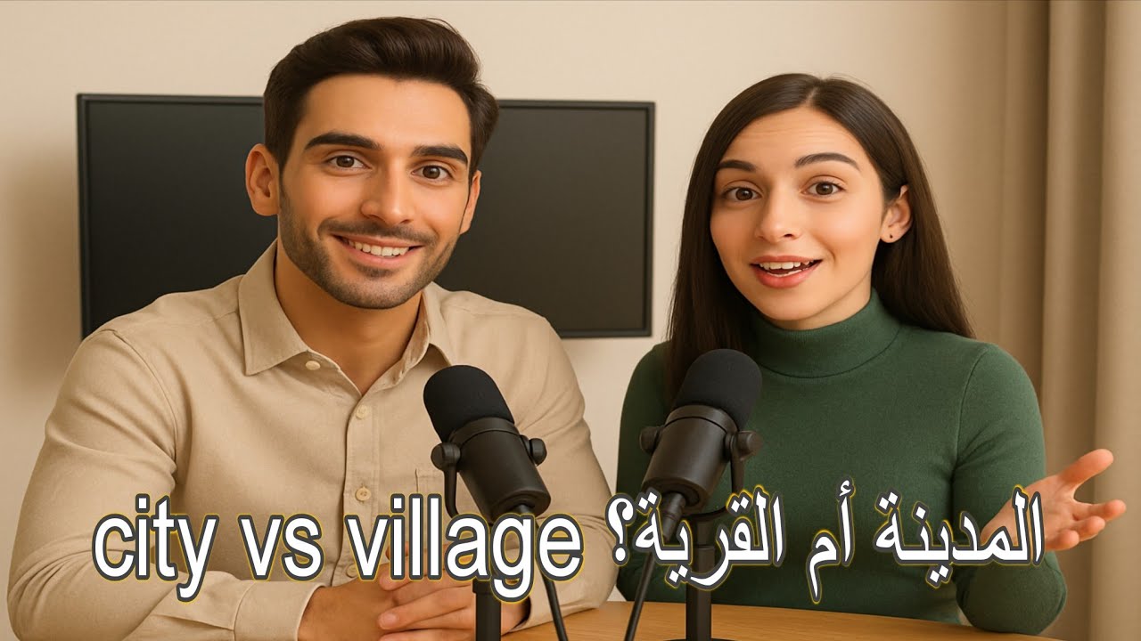 Arabic Podcast | Learn Arabic | Ep 5 : city vs village المدينة أم القرية؟