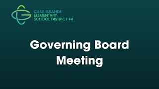 CGESD Governing Board Meeting - July 8, 2025