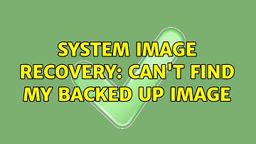 System Image Recovery: can