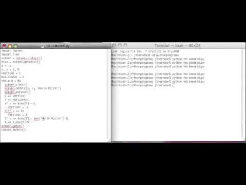 Python Curses Tutorial 5: More animation - YouTube