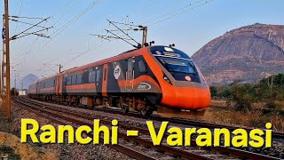 High speed action of 20887 / Ranchi - Varanasi Vande Bharat Express near Jhailda