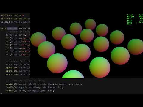 RayTracer: Framerate Independent Controlls