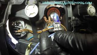 How to replace ALL headlight bulbs VW Golf Mk4  main beam,side light, indicator etc.