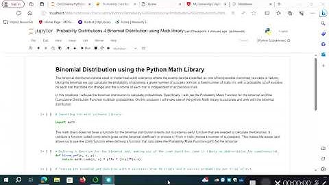 Probability Distributions 4 Binomial Distribution using math library
