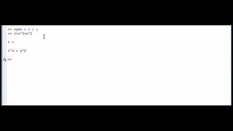 Symbolic Math in MATLAB