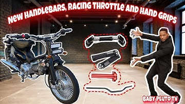 Building my Honda cub part:4 new handlebar, racing throttle and hand grips |c50 c70 c90|