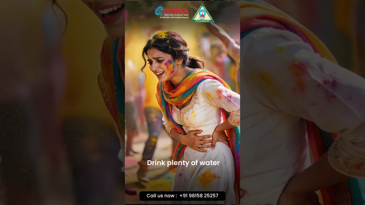 Happy Holi; may your health stay as vibrant as the colors—Khosla Stone Kidney & Surgical Centre.