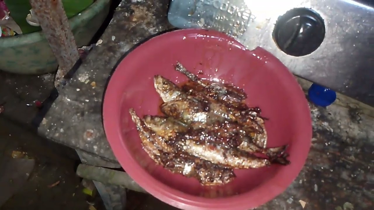 Masak kacang panjang  tempe tepung dan ikan pindang