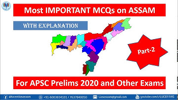 APSC Most Important MCQs on Assam with Explanation | Part-2