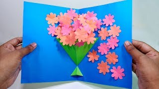 DIY Flowers Pop Up Card-Paper Crafts-Handmade Craft | Jarine's Crafty Creation