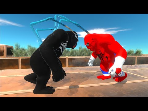 SPIDERMAN GORO vs BATMAN BRACHIOSAURUS vs VENOM GORO DEATH RUN