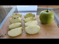 Cutting green apple