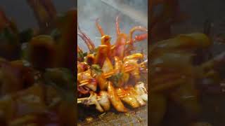 Sizzling Cilantro Teppanyaki Squid: Ultimate Chinese Street Food! | Satisfaction of the mouth