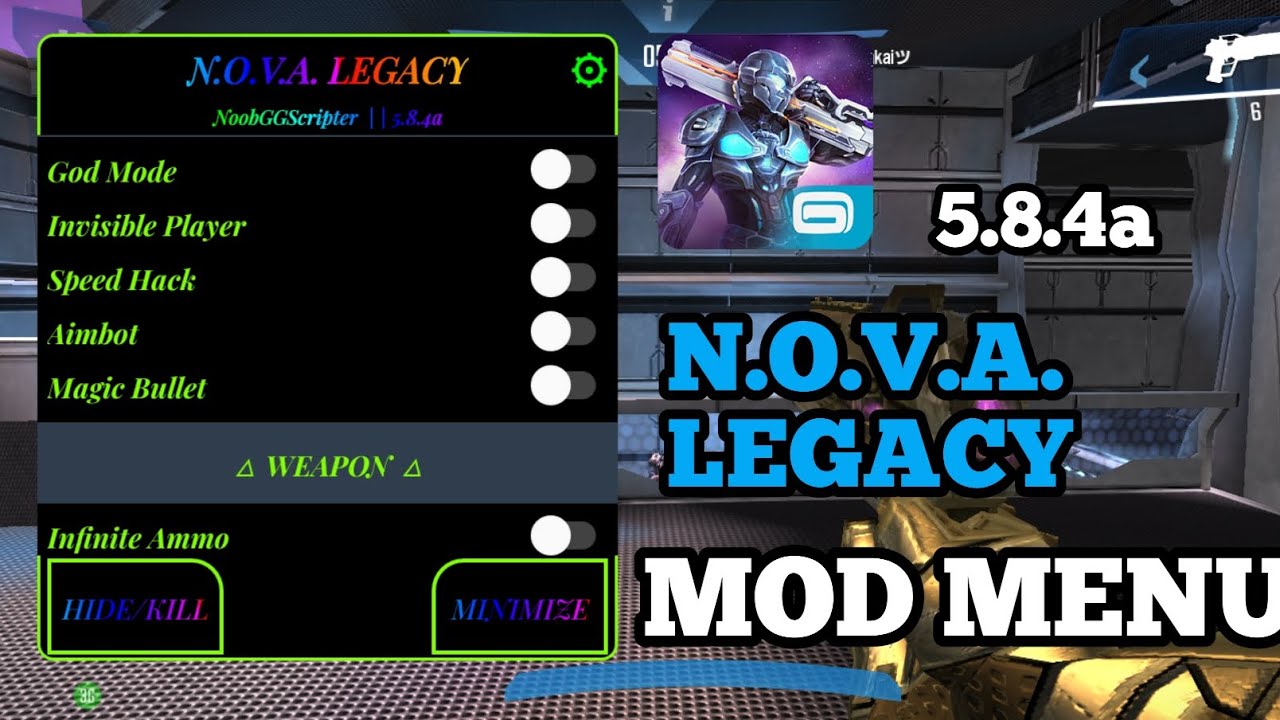 Nova Legacy Mod Menu 5.8.4a Showcase YouTube