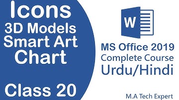 Icons, 3D Models, Smart Art And Charts In MS Word 2019 Complete course