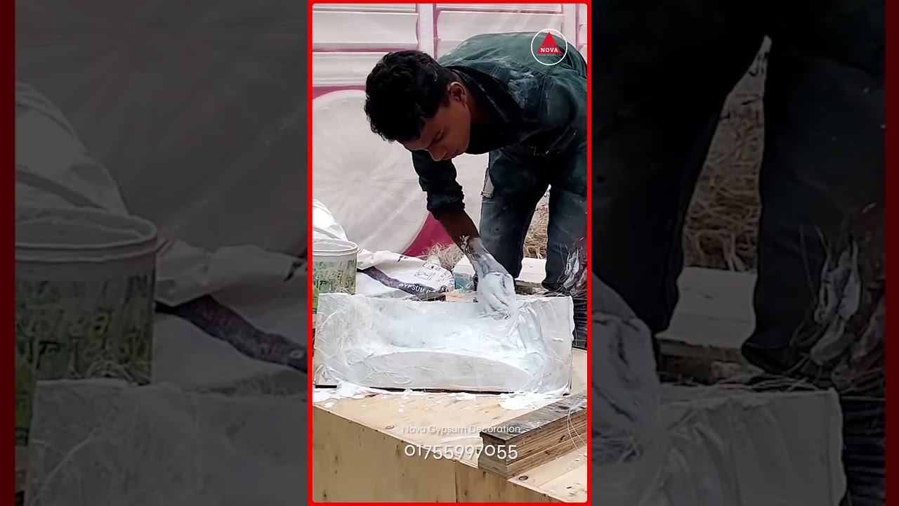 Our expert team creates premium Gypsum Pillars that enhance beauty and value of your space. #shorts