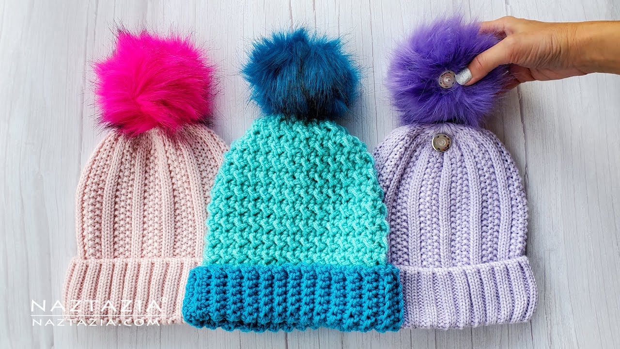 How to Attach Pompoms to Crochet and Knitted Hats DIY Tutorial 