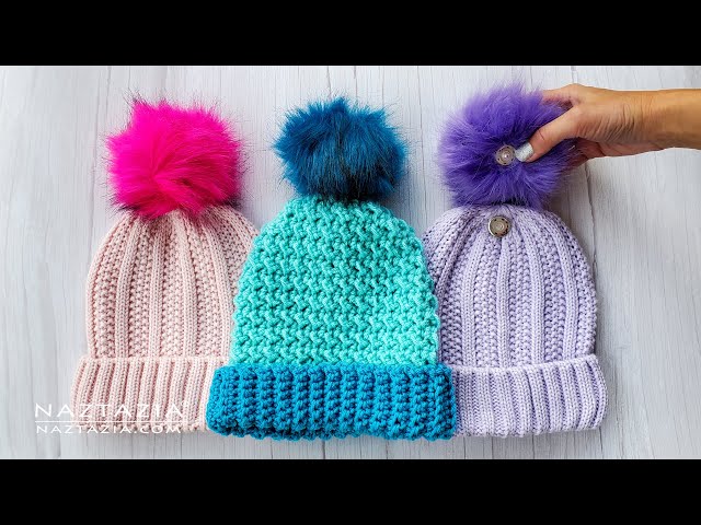 How to Attach Pompoms to Crochet and Knitted Hats DIY Tutorial