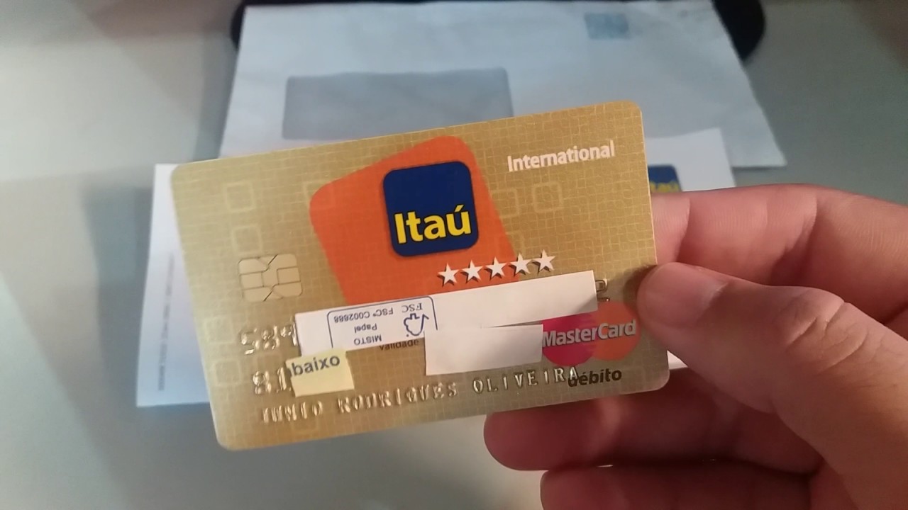 Conta banco Itaú (Abre conta aplicativo). 